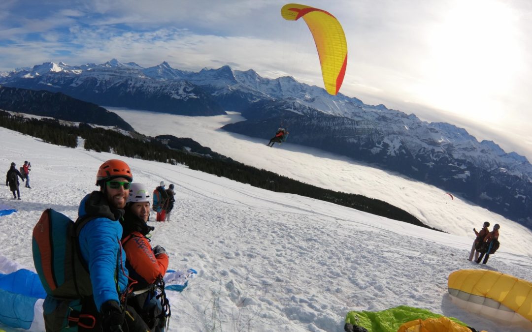 INTERLAKEN WINTER PARAGLIDING WONDERLAND