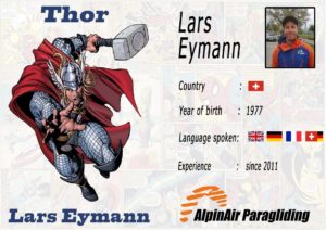 Superhero Paragliding pilots Interlaken - Thor = Lars Eymann